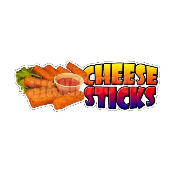 Safety Sign, 1.5 in Height, Vinyl, 48 in Length, Cheese Sticks